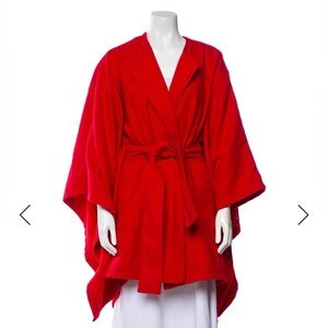 Rachel Zoe Vibrant Red Cape Coat